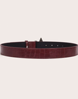 Red leather women's belt