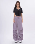 Purple parachute pants