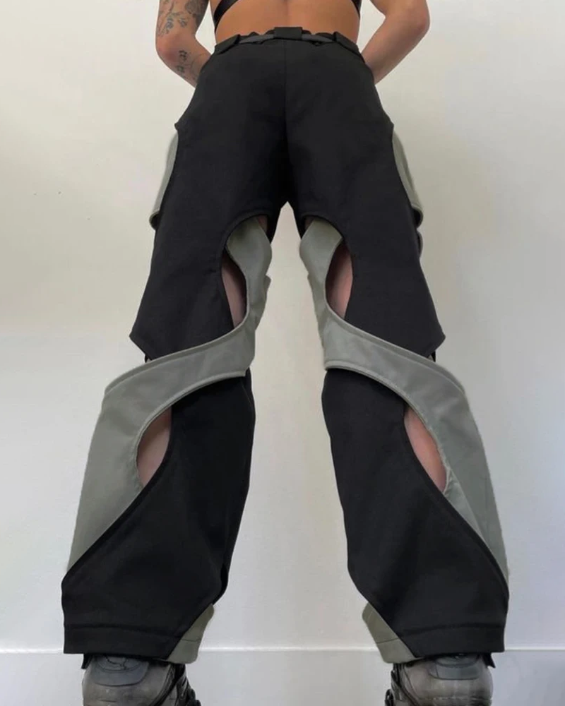 Black and gray pants