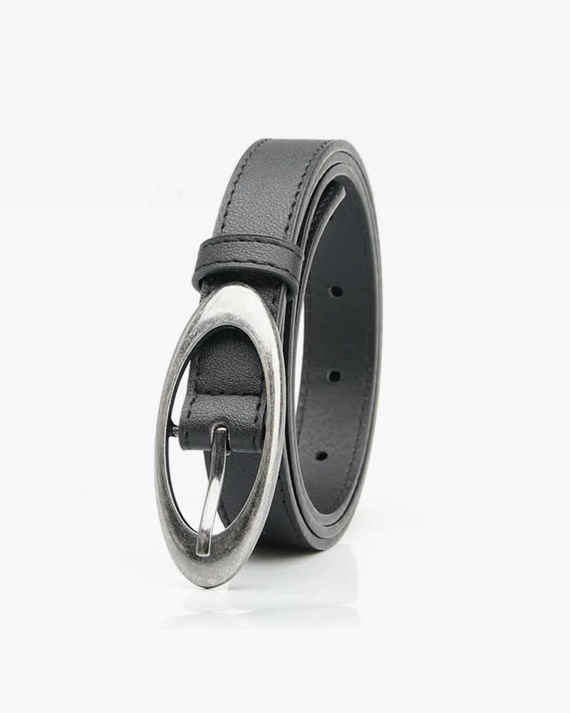 Oval buckle belt