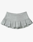 Gray pleated mini skirt