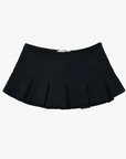 Black pleated mini skirt