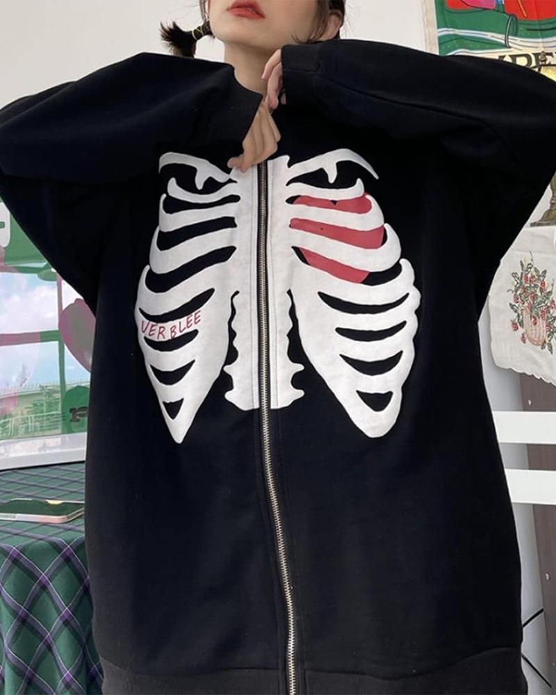 Y2K Skeleton Sweatshirt