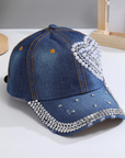 Heart rhinestone cap