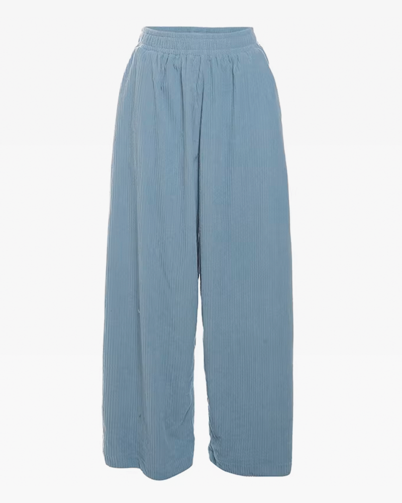 Wide corduroy pants for women