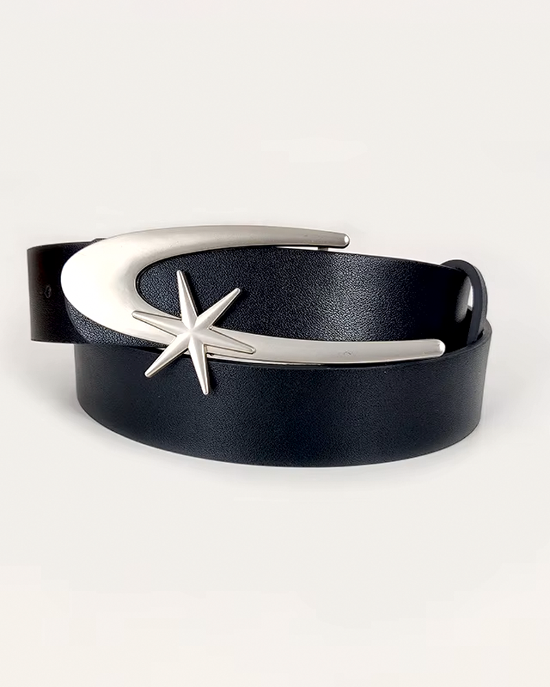 Star buckle belt for women