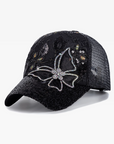 Women's cap with rhinestones