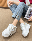 White sneakers with thick sole