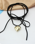 Cord necklace heart