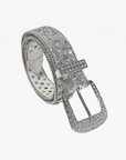 Silver rhinestone belt