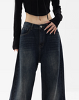 Dark blue baggy jeans