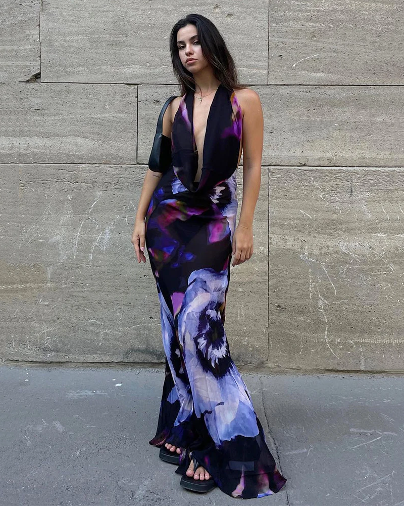 Long tie-dye dress