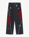 Jeans with cross