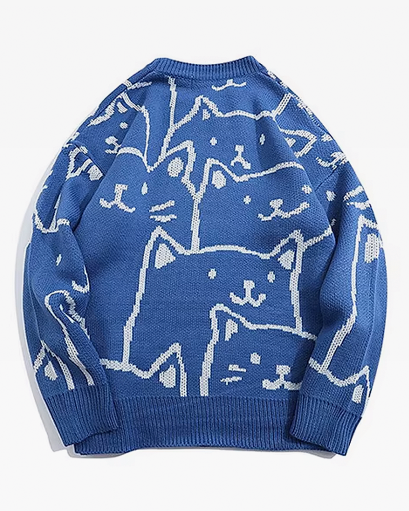 Pull with female cat motif