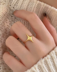 Silver star ring