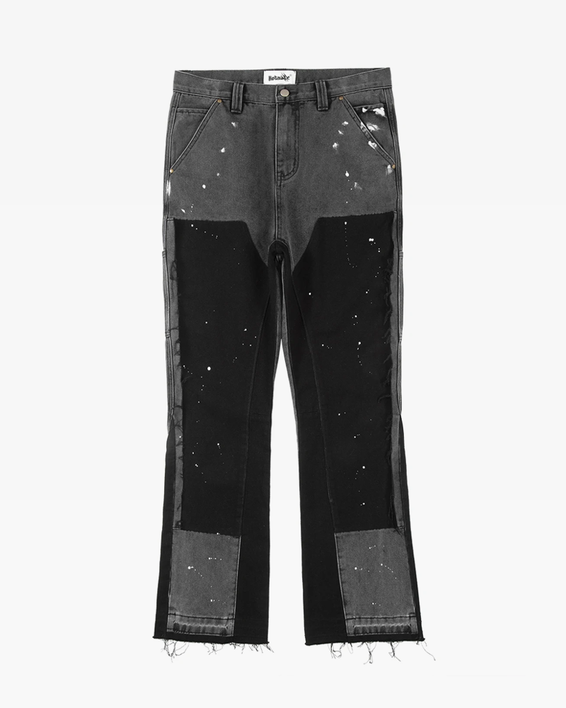 Men&#39;s patchwork jeans