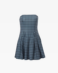 Short vichy check dress