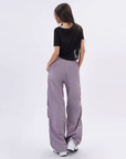 Purple parachute pants