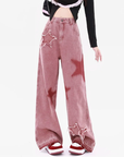 Pink baggy jeans