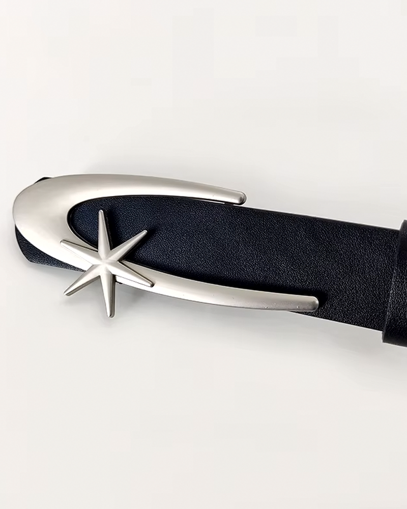 Star buckle belt for women