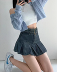 Mini denim skirt