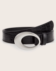 Oval buckle belt