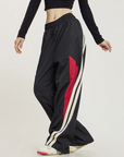 Black and red jogging pants