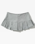 Gray pleated mini skirt