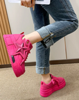 Fuchsia pink women's sneakers