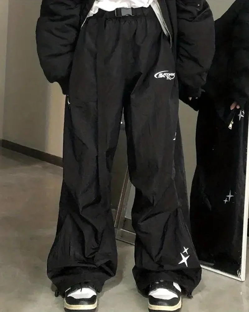 Y2K parachute pants