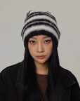 Striped women's bonnet