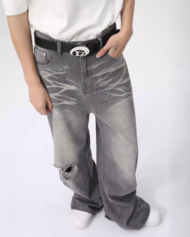 Large gray jeans