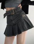 Gray denim skirt