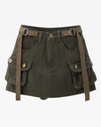 Short cargo skirt