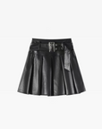 Black leather skirt