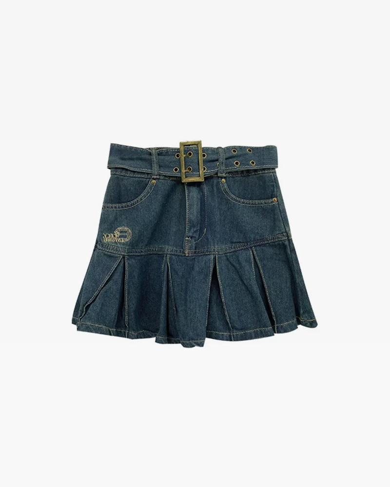 Mini denim skirt