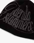 Black streetwear beanie