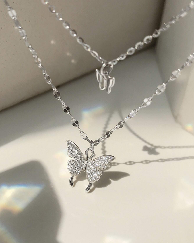 Butterfly pendant necklace