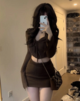 Mini skirt and top set