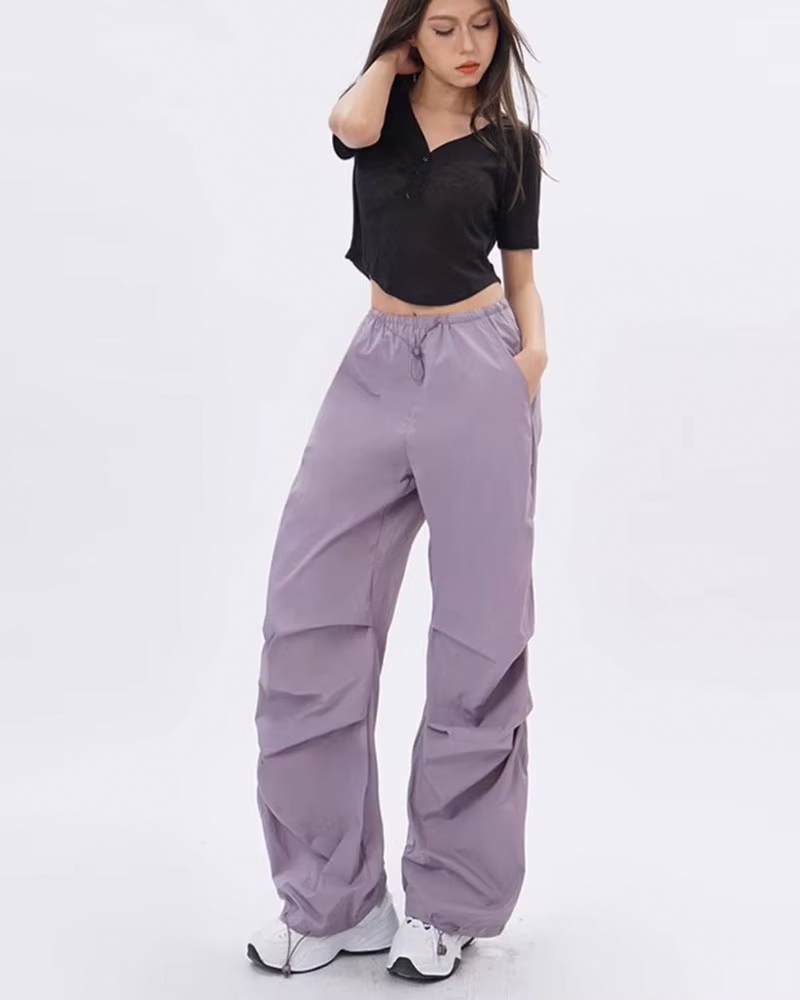 Purple parachute pants