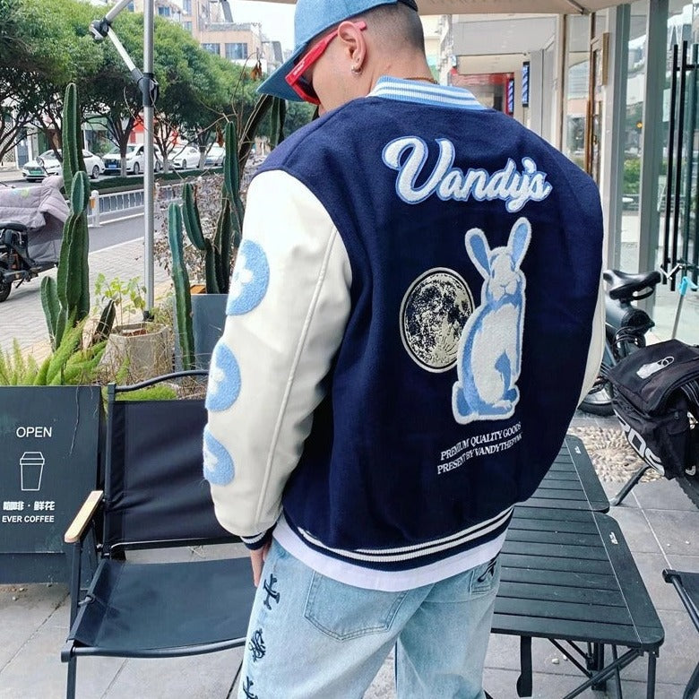 Navy varsity jacket