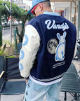 Navy varsity jacket