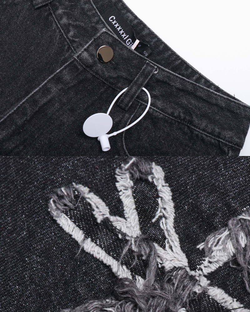 Jeans with cross