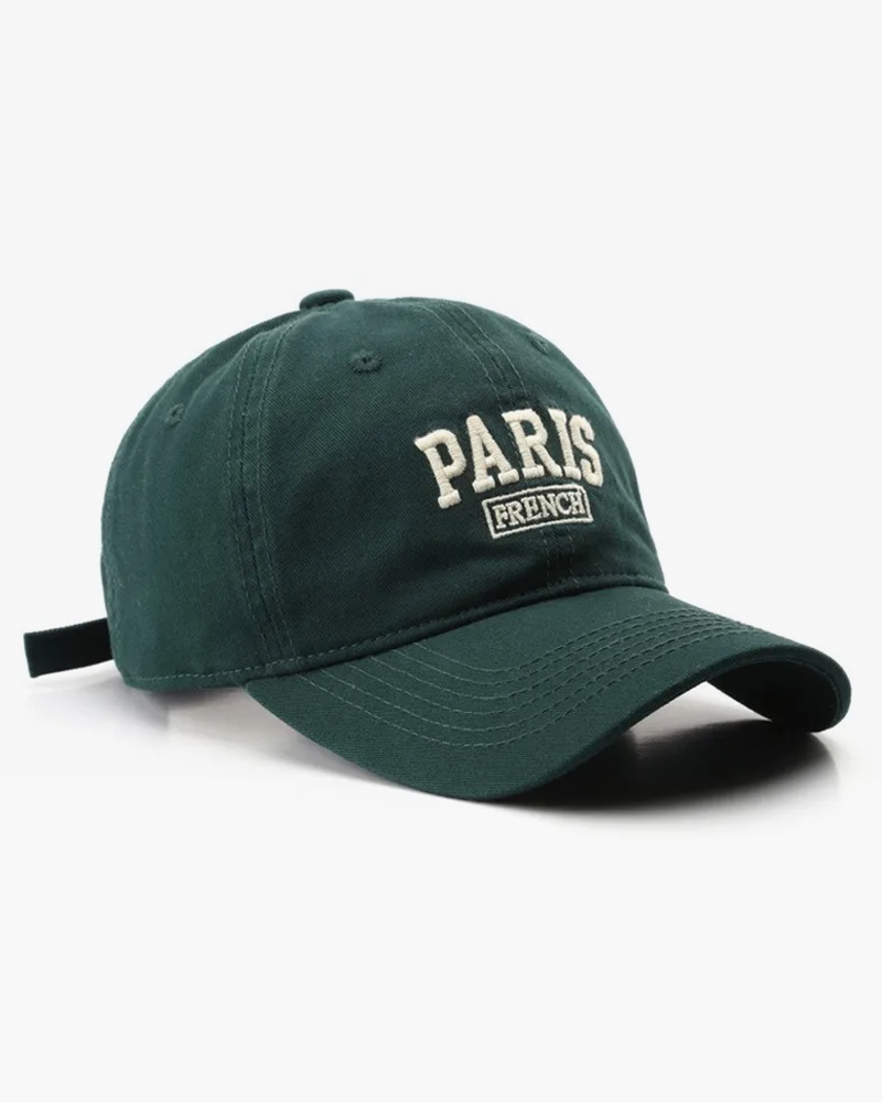 Embroidered Paris Cap