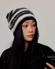 Striped women's bonnet