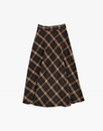 Mid-length checkered skirt