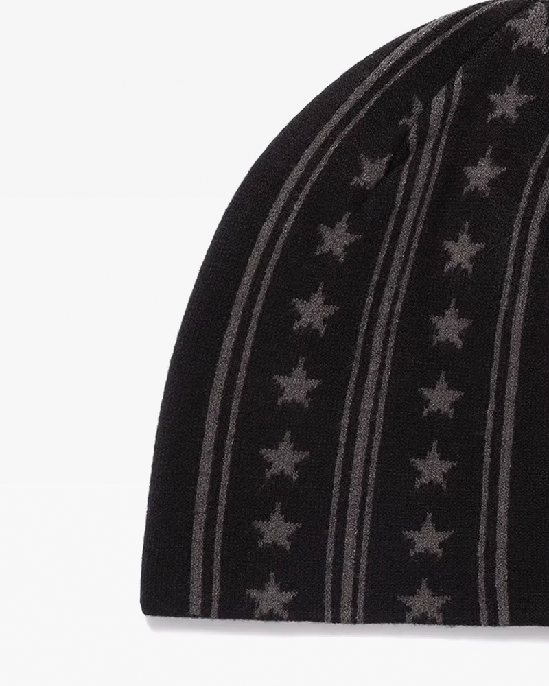 Black streetwear beanie