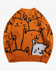 Pull with female cat motif