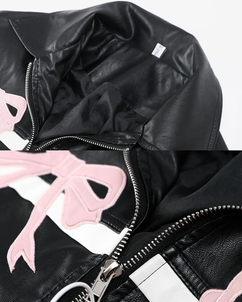 Y2K leather jacket