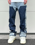 Men's patchwork jeans